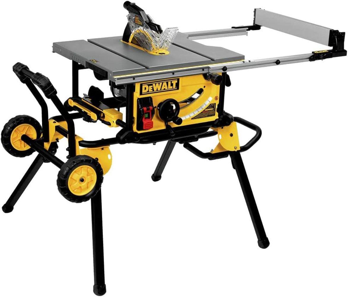 Dewalt DWE7491RS 10 in. Jobsite Table Saw and Rolling Stand - Yellow - Excellent