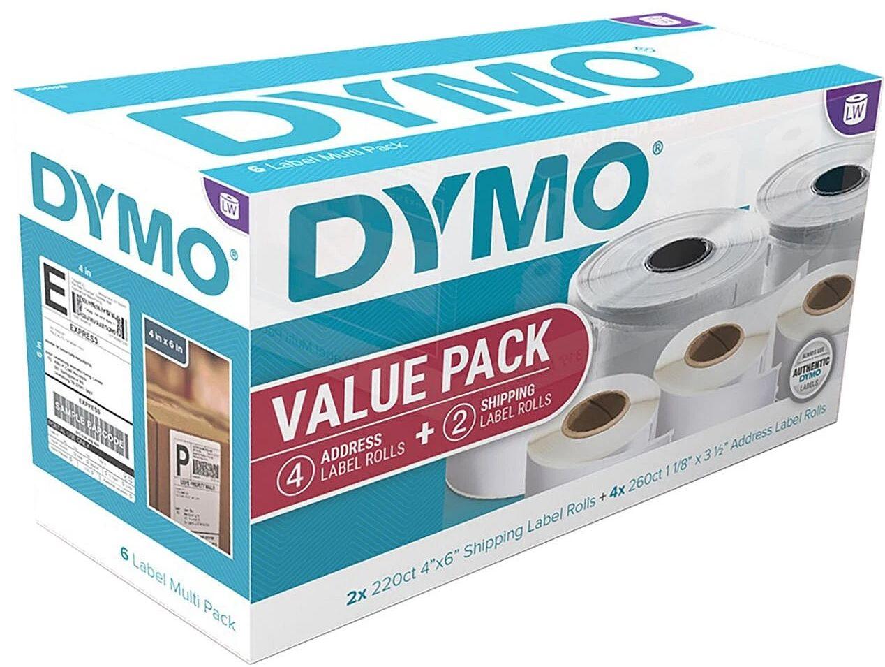 Dymo  Labelwriter Value Pack White Label Rolls (6 Roll Multi Pack) - White - Brand New