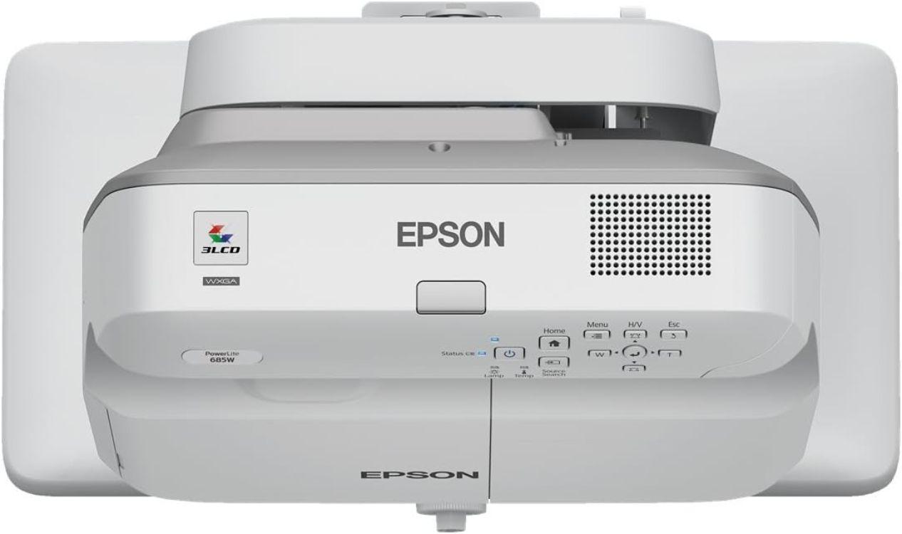 Epson PowerLite 685 WXGA 3LCD Ultra Short-throw Presentation Projector - White - Excellent