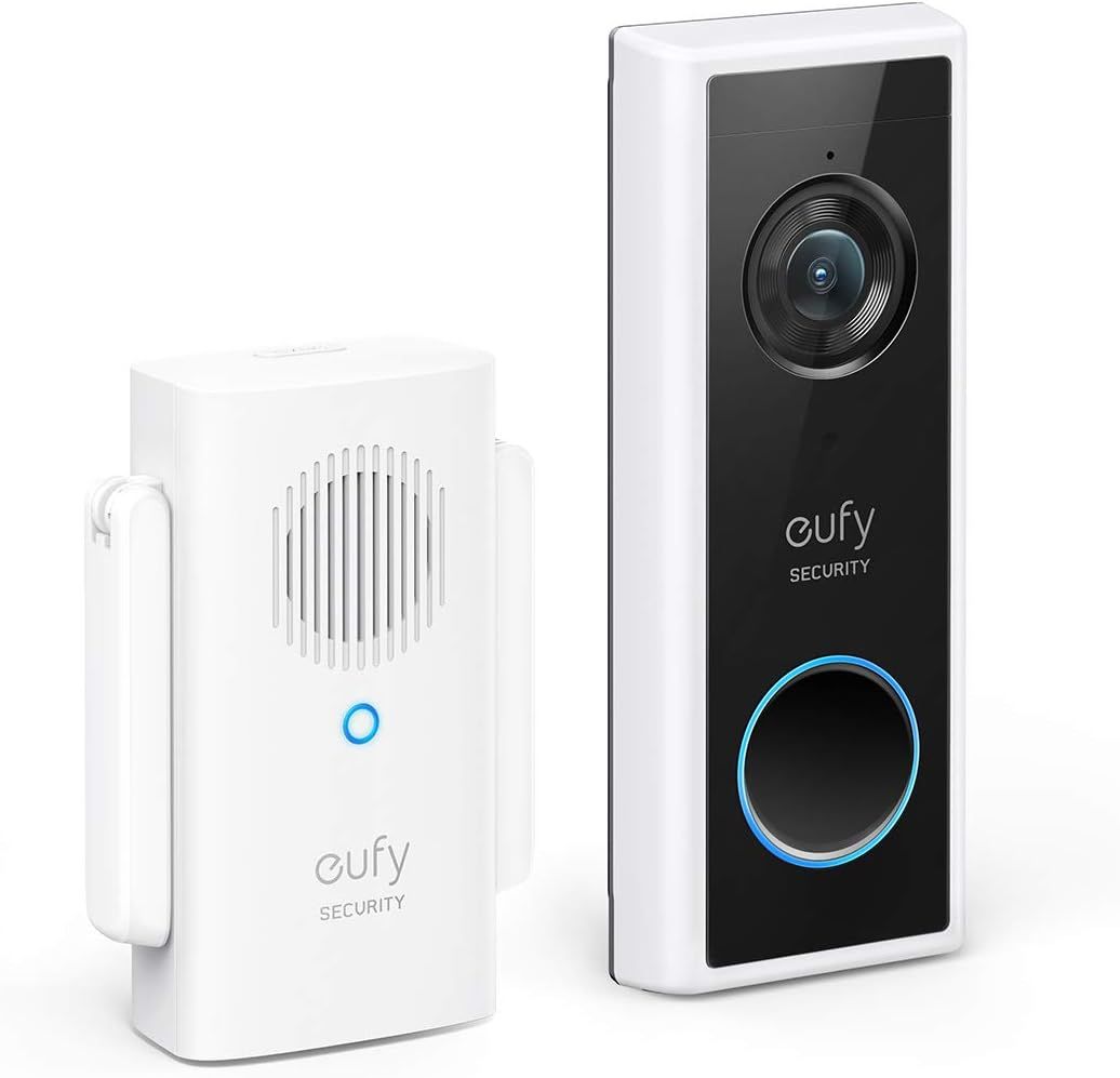 Eufy Security Video Doorbell (C210) with Wireless Kit Camera (T8222)