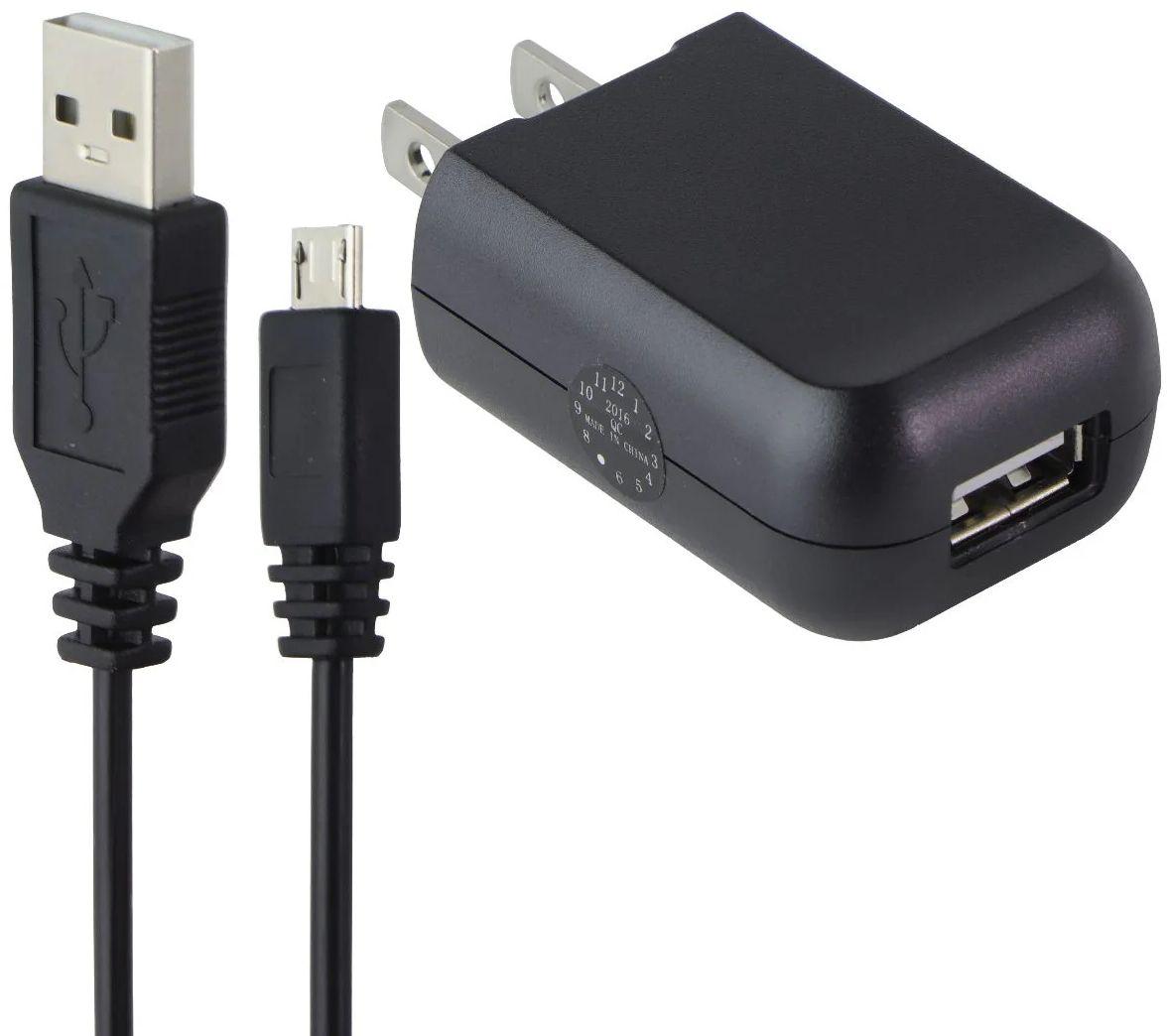 Generic 5V/1A USB Wall Adapter + 3.3-Ft Micro-USB to USB Cable