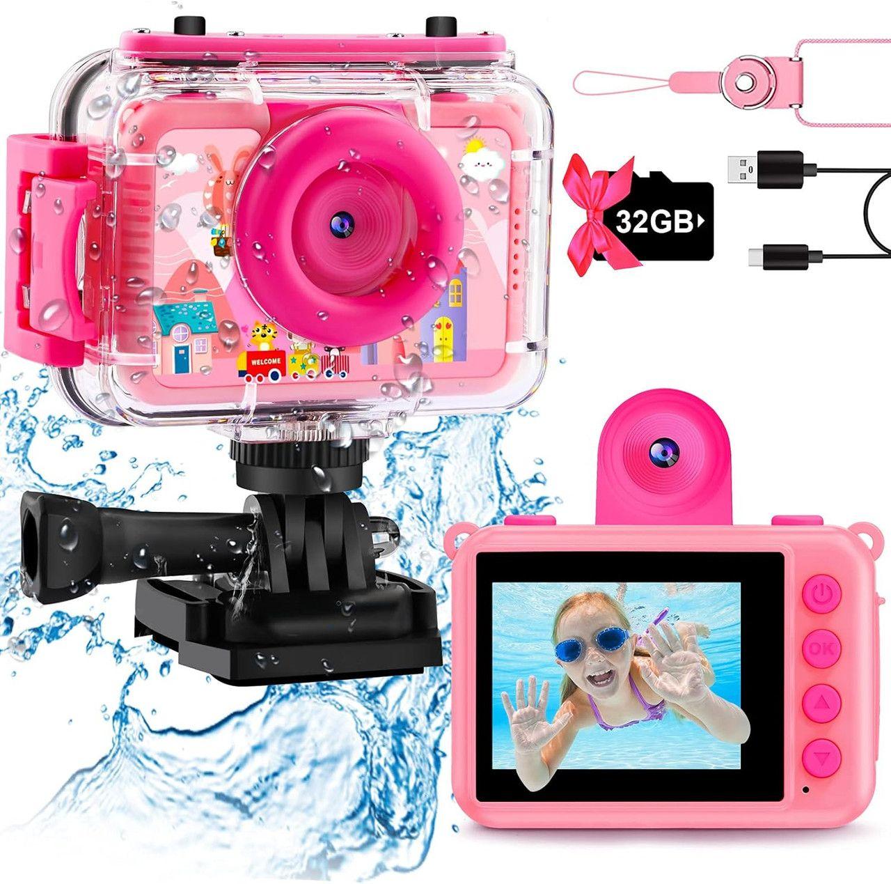 GKTZ Kids Waterproof Underwater Digital Action Camera