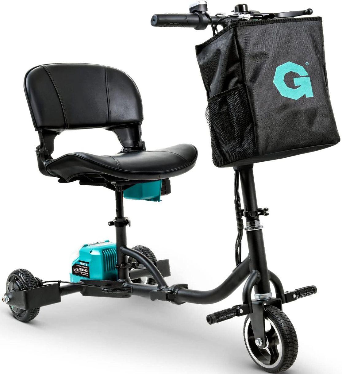 G  Lightweight 48V Long Range Folding Electric Mobility Scooter (GUT142) - Black - Excellent