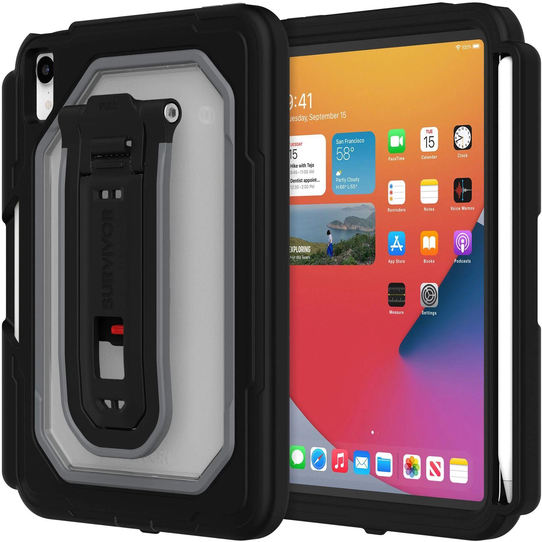 Griffin Survivor All-Terrain iPad Case for iPad Mini (6th Gen) - Clear/Black - Brand New