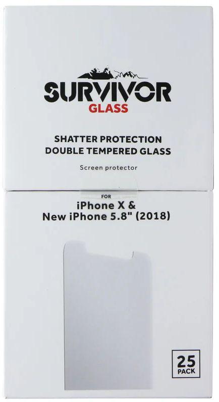 Griffin Survivor Glass Screen Protector for iPhone 11 Pro / XS / X (25 Pack)