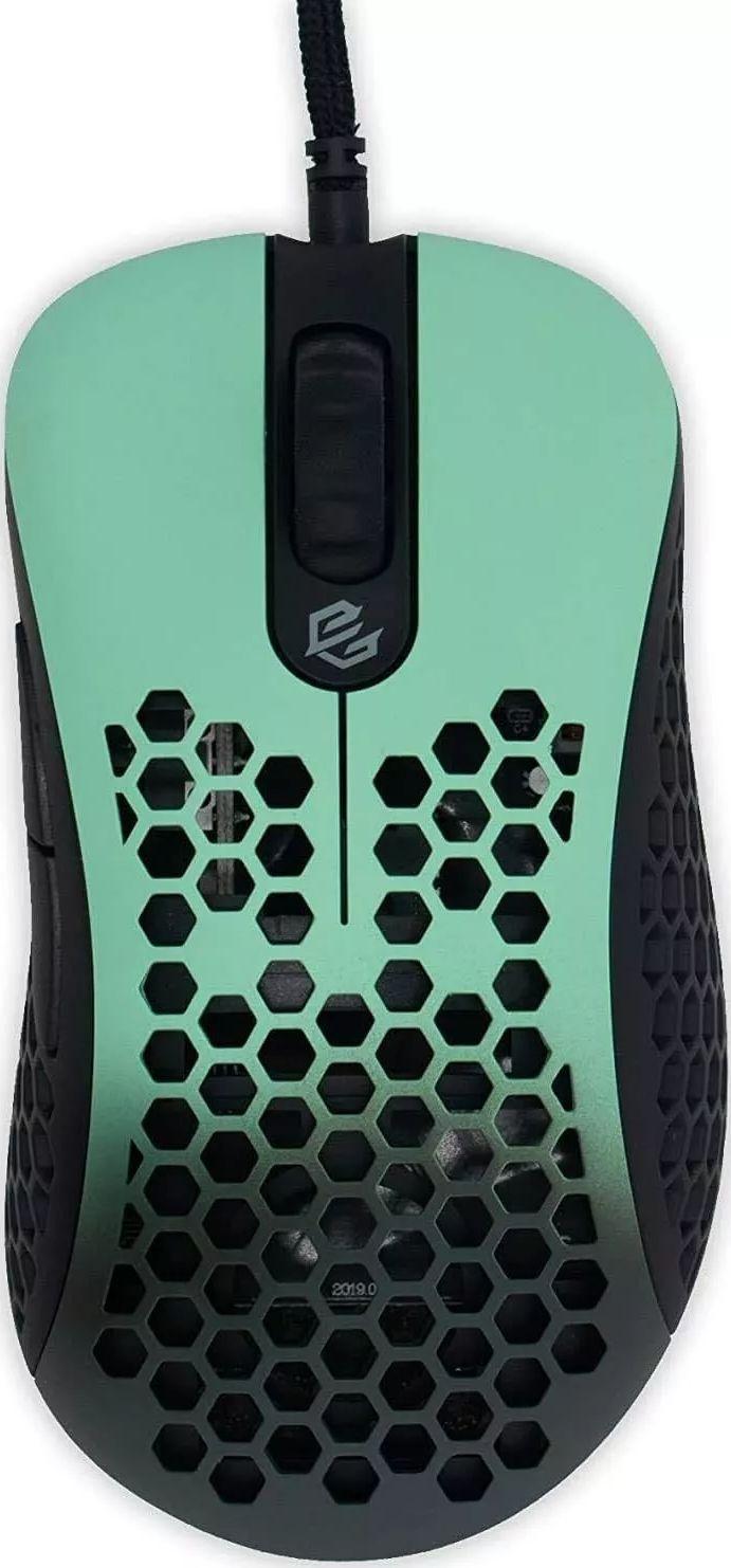 G-Wolves Skoll SK-L ACE Lightweight Honeycomb Wired RGB Gaming Mouse - Aqua Green - Acceptable