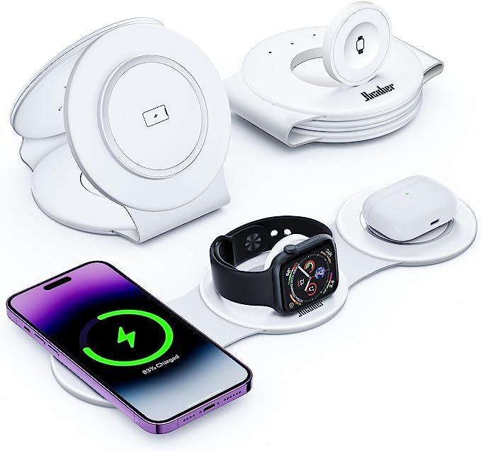 Hicober  3 in 1 Charging Station AppleTravel Wireless Magsafe W313  - White - Excellent