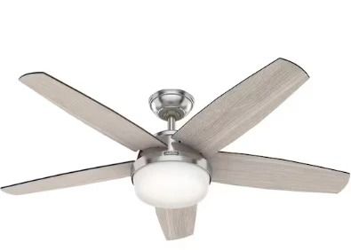 Hunter Avia 2 LED Light 52" Brushed Nickel Indoor Ceiling Fan CC59601-A