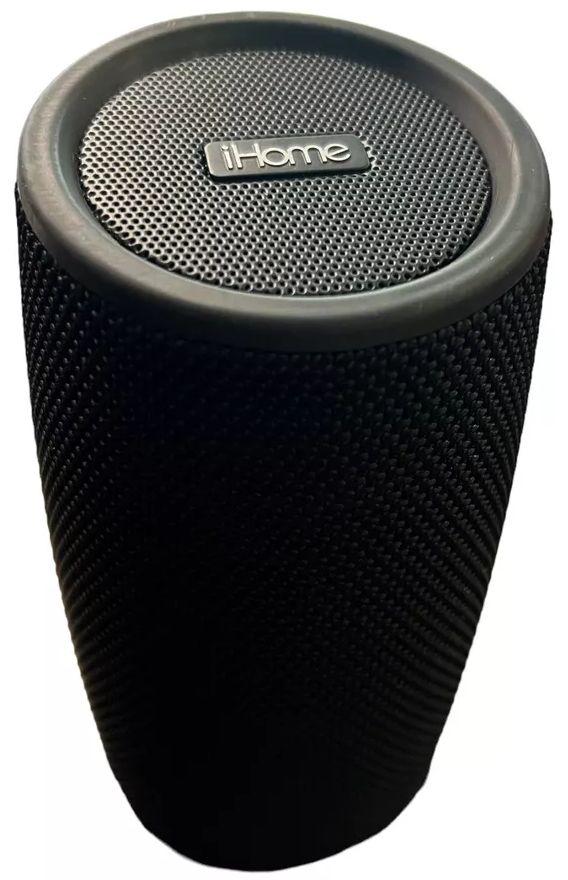 iHome iBT77V3BX Acoustical Knit Rechargeable Water Resistant Speaker - Black - Excellent