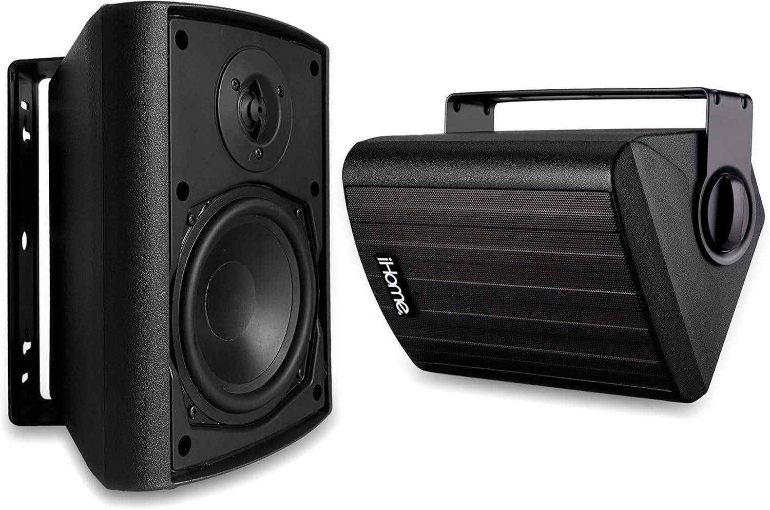 iHome  IHSI-W400BT-PR Bluetooth 4-Inch Weatherproof Speakers - Black - Excellent