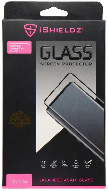 iShieldz Curved Tempered Glass Screen Protector for TCL T1 Pro - Clear - Brand New