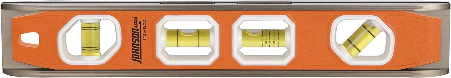 Johnson  Level & Tool 1435-1200 12" Magnetic Torpedo Level - Orange - Premium