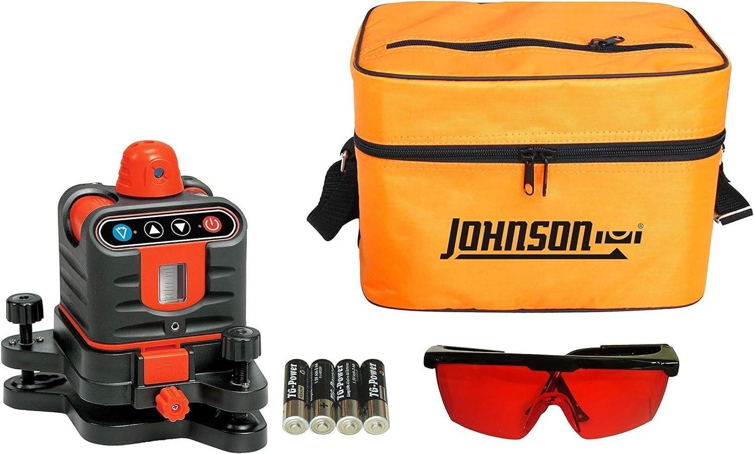 Johnson Level & Tool 40-6502 Manual-Leveling Rotary Laser - Red - Premium