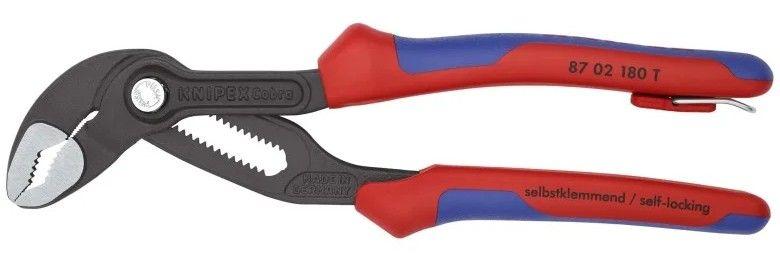 Knipex 87 02 180 T BKA 7 1/4" Cobra Water Pump Pliers-Tethered Attachment