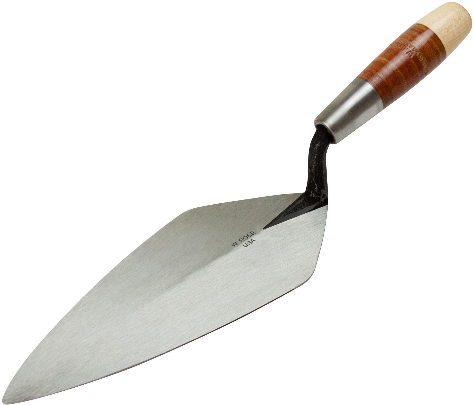 Kraft Tool Co. Narrow London Brick Trowel with Leather Handle 11-1/2" (RO316-11 1/2)