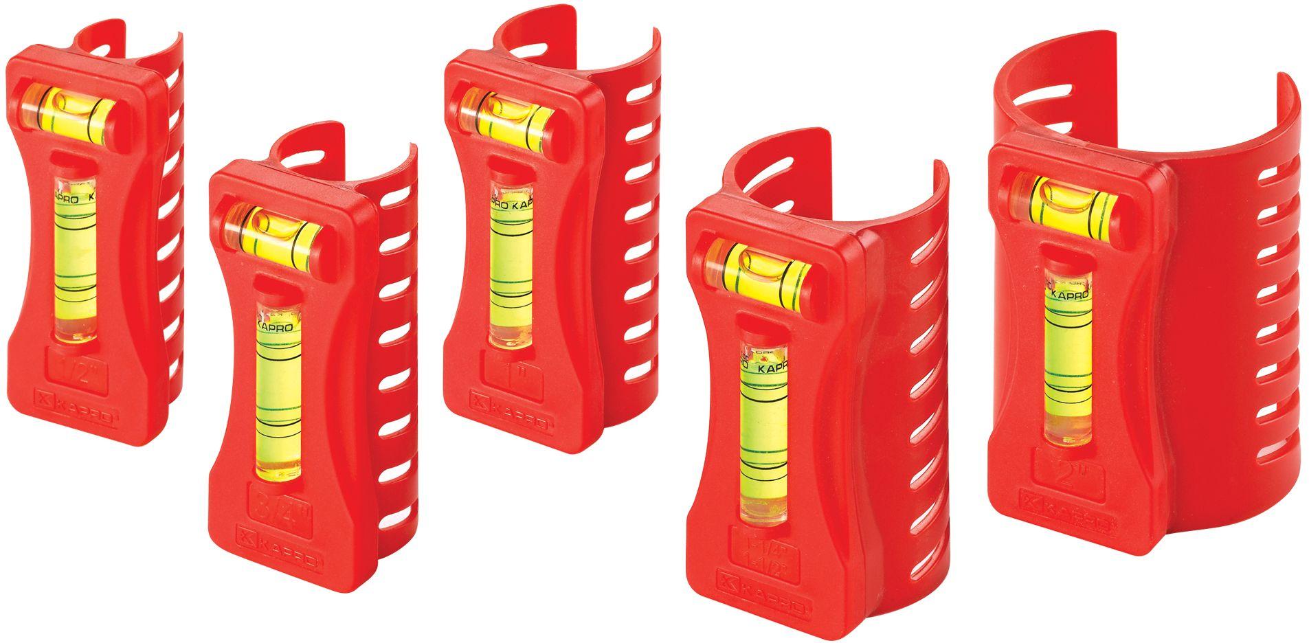 Kraft Tool Co.  Sands Level & Tool Co. Pipe Level (5 Piece Set) (SL409) - Red & Yellow - Premium