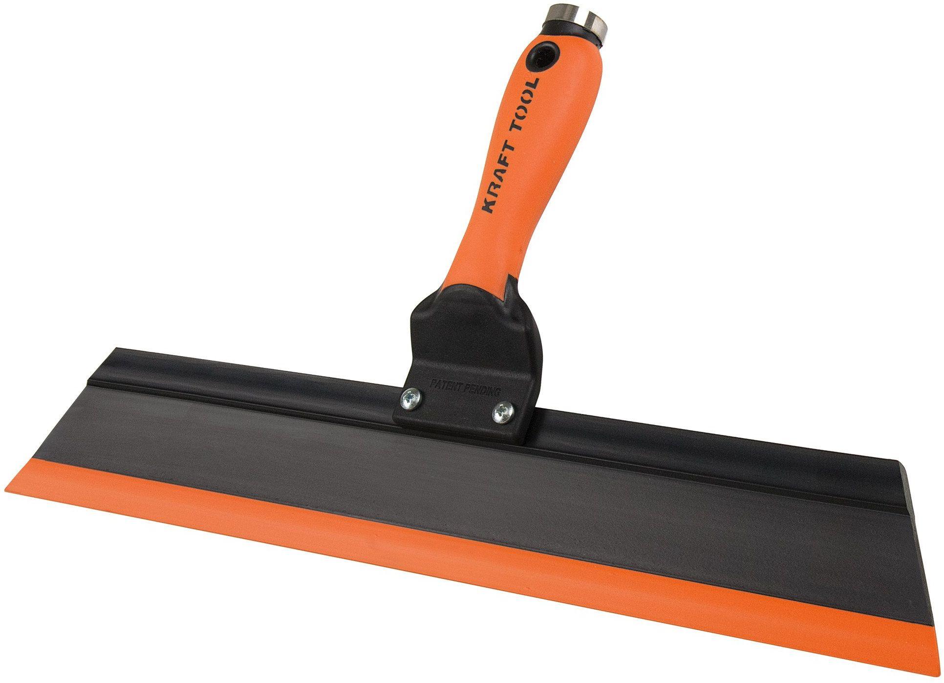 Kraft Tool Co.  Squeegee Trowel with ProFormĀ® Soft Grip Handle 18" (GG244) - Orange & Black - Premium