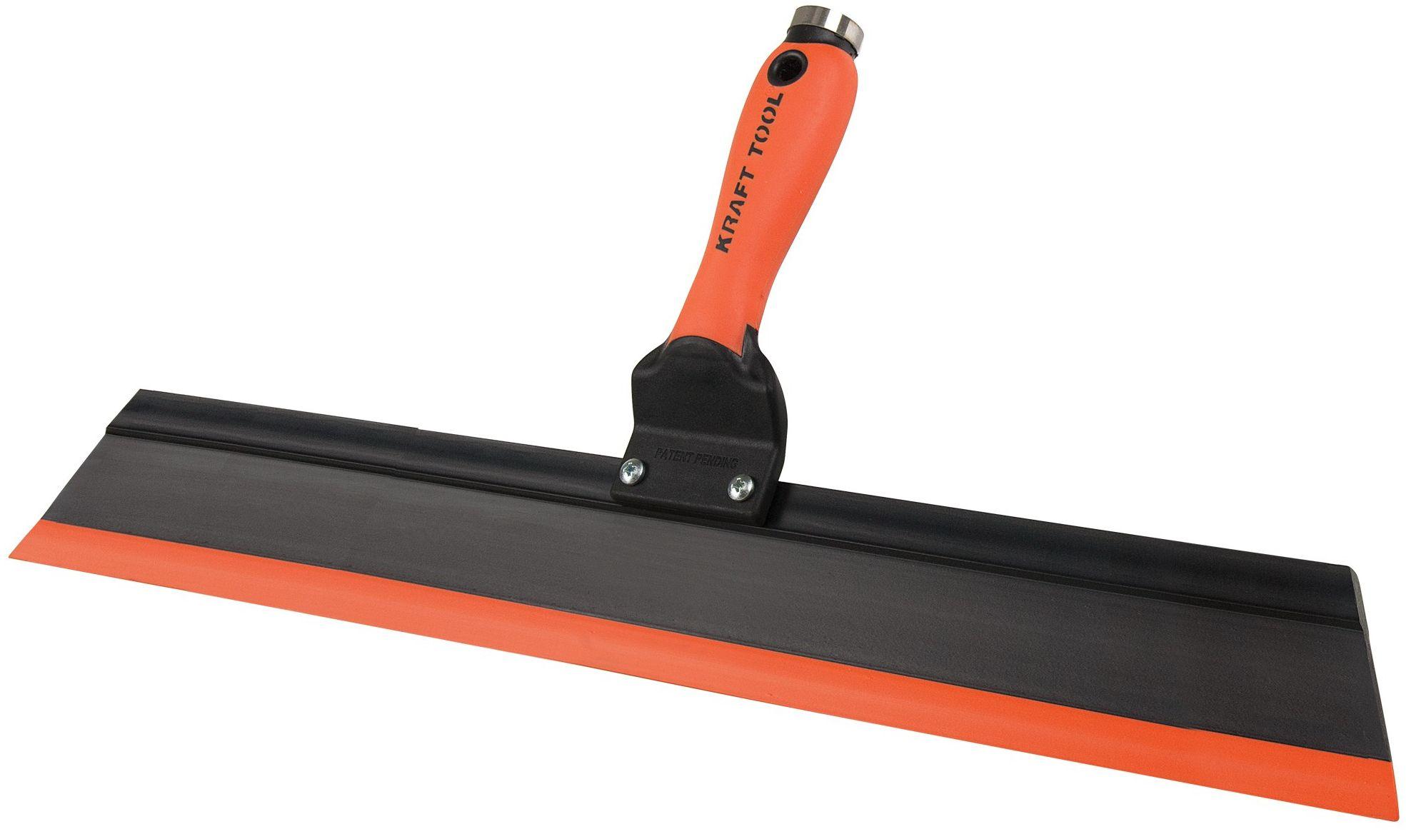 Kraft Tool Co.  Squeegee Trowel with ProFormĀ® Soft Grip Handle 22" (GG246) - Orange & Black - Premium
