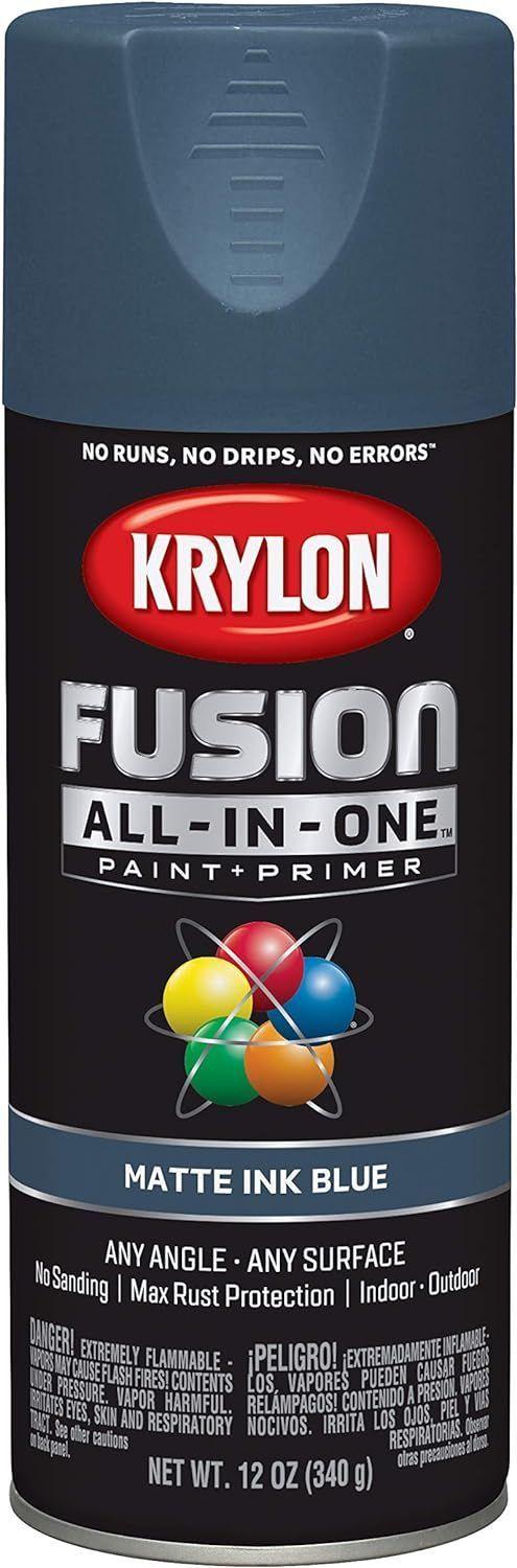 Krylon  Fusion Al-in-One Paint + Primer Matte Series - Ink Blue - Premium