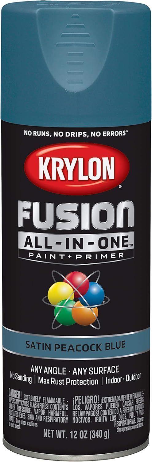 Krylon  Fusion Al-in-One Paint + Primer Satin Series - Peacock Blue - Premium