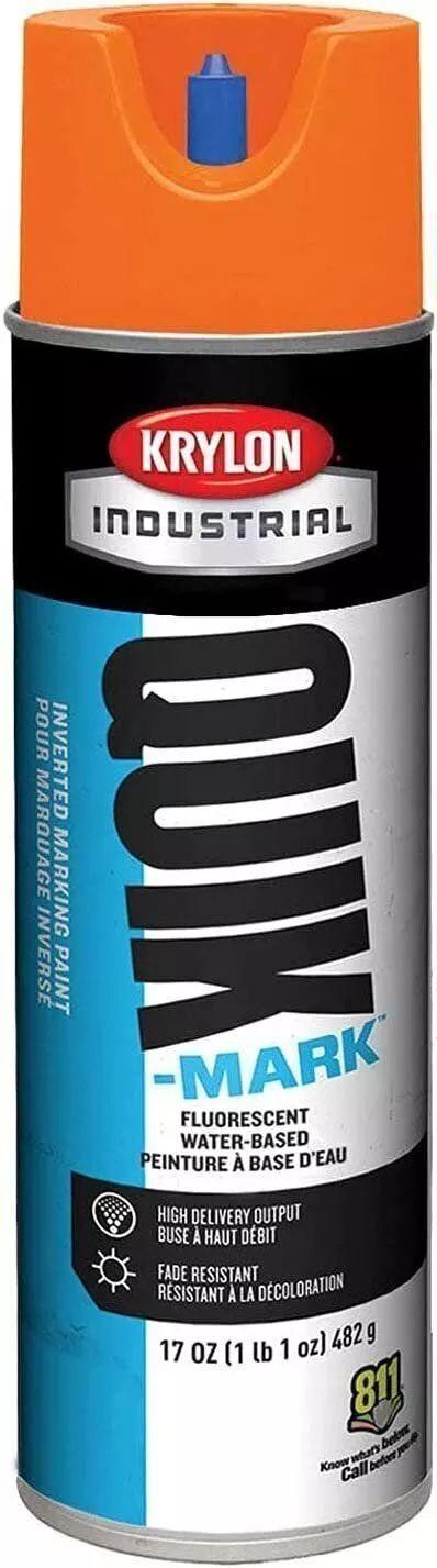 Krylon Industrial  Quik-Mark Water-Based Inverted Marking Paint - Orange - Premium