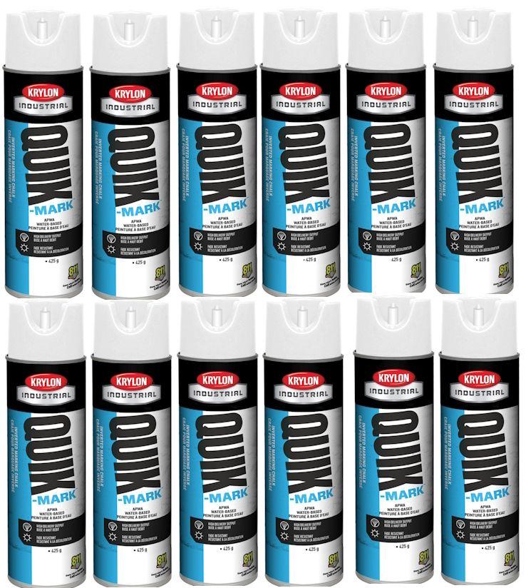 Krylon Industrial Quik-Mark Water-Based Inverted Marking Paint (12-Pack)