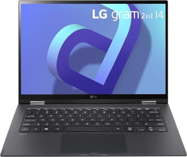 LG Gram 14T90Q 2-in-1 Lightweight Laptop 14" Intel Core i5-1240P 1.7GHz in Black in Pristine condition