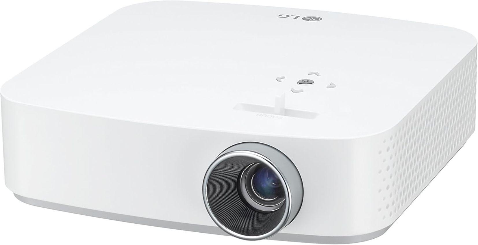 LG  PF50KA FHD LED Smart Home Theater CineBeam Projector with Built-In Battery - White - Excellent