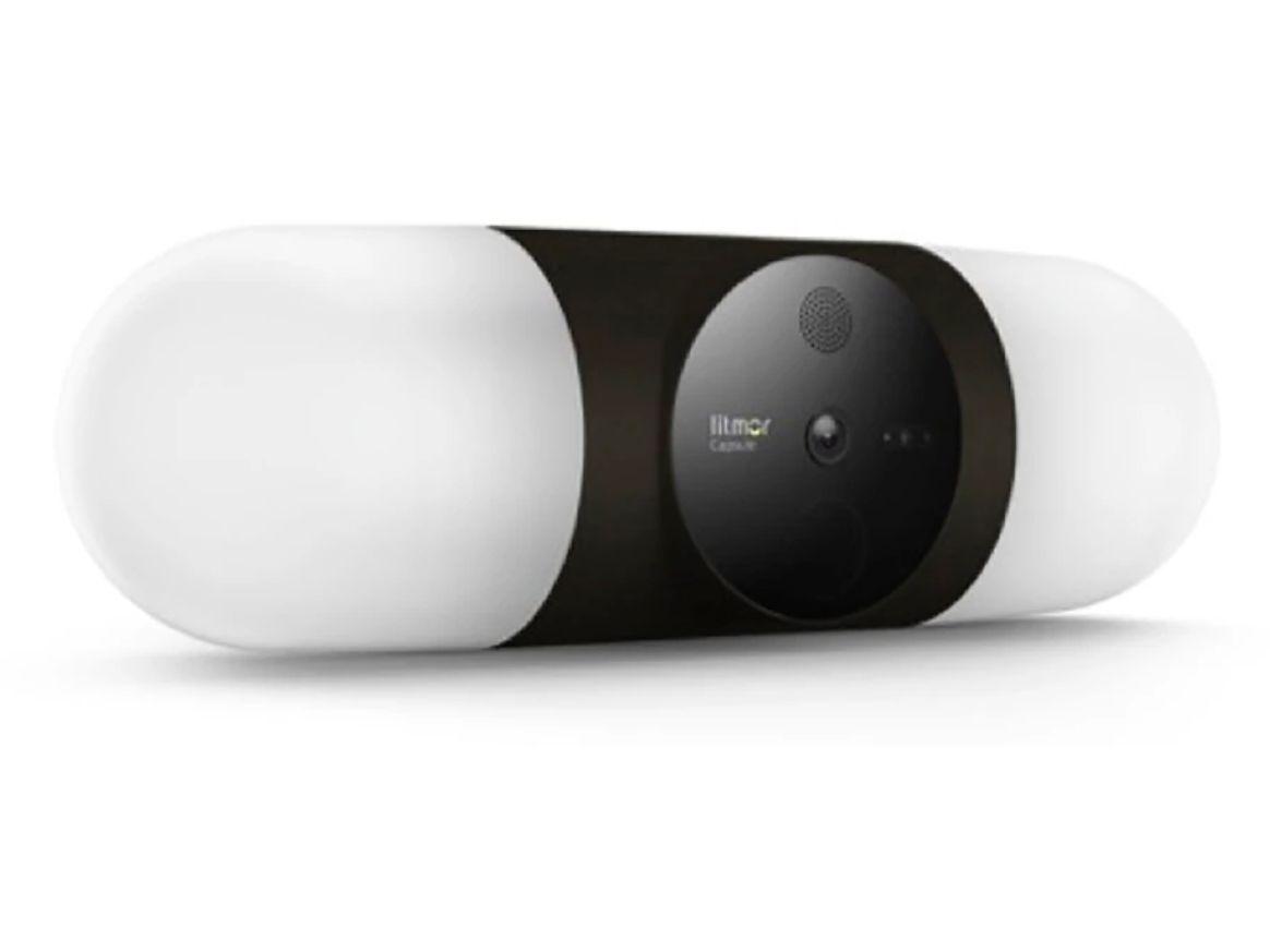 Litmor  Capsule A.I Powered Floodlight Camera  - Midnight Black - Excellent