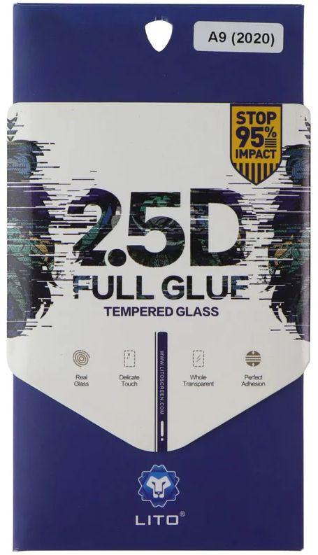 LITO 2.5D Full Glue Tempered Glass Screen Protector for Oppo A9 (2020) - Clear - Brand New