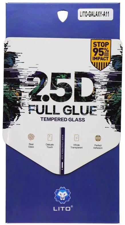 LITO  2.5D Full Glue Tempered Glass Screen Protector for Samsung Galaxy A11 - Clear - Brand New