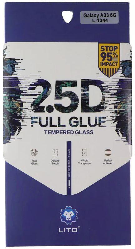 LITO  2.5D Full Glue Tempered Glass Screen Protector for Samsung Galaxy A33 5G - Clear - Brand New