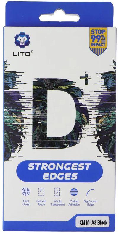 LITO  D+ Strongest Edges Screen Protector for Xiaomi Mi A3 - Clear/Black Edges - Brand New