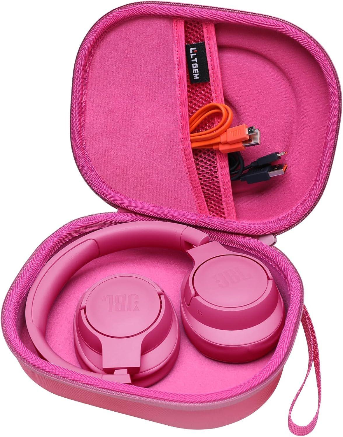 L LTGEM  EVA Hard Case for JBL Bluetooth Wireless Headphone - Rose Red - Excellent