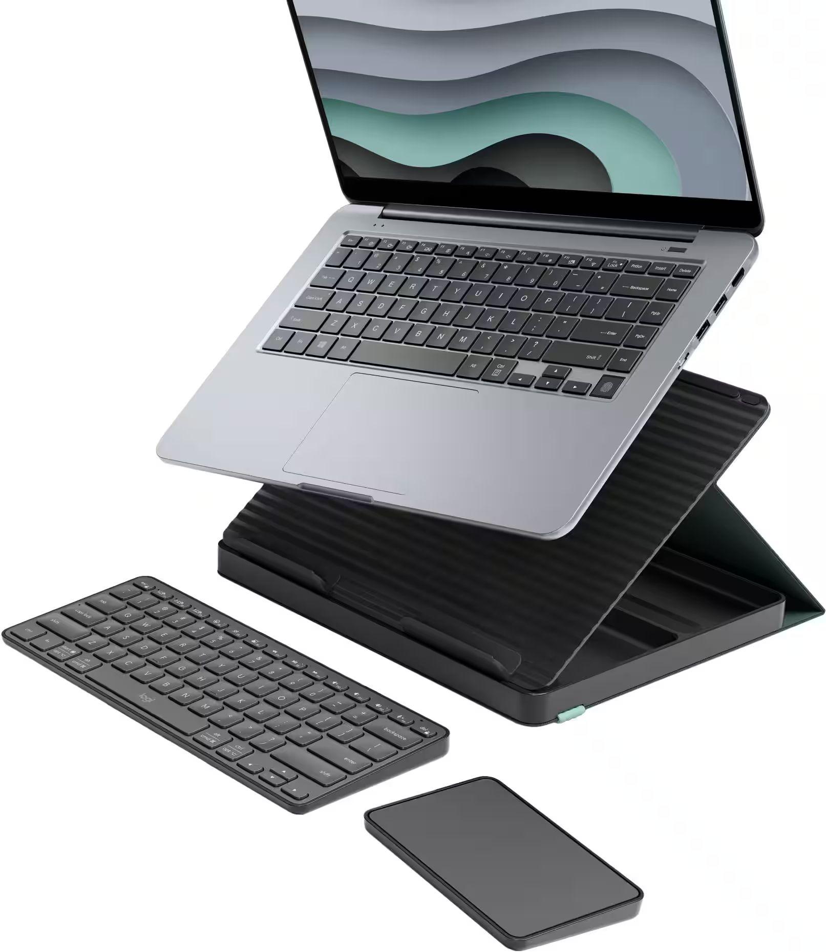 Logitech Casa Pop-Up Desk Work From Home Kit Wireless Keyboard