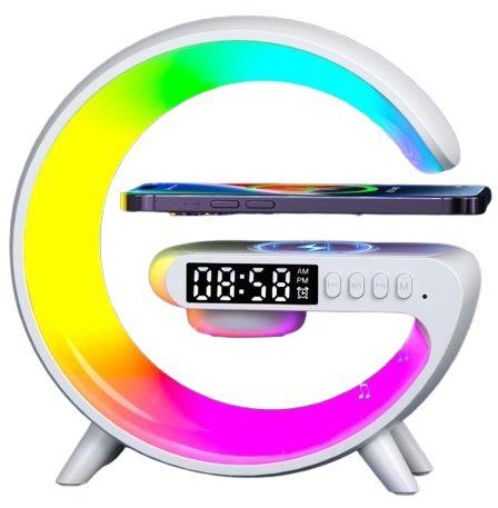 Longzhuo  Smart LED Table Lamp with Sunrise Alarm Clock and Bluetooth Speaker - White - Excellent