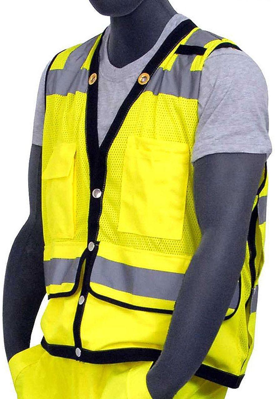 Majestic Class 2 High Visibility Heavy Duty Mesh Safety Vest (L)