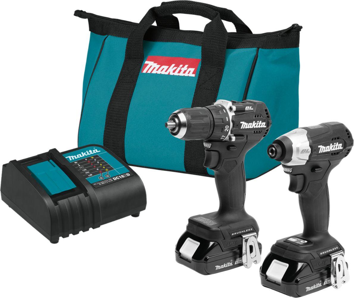 Makita CX203SYB 18V LXT® Lithium‑Ion Sub‑Compact Brushless Cordless 2‑Pc. Combo Kit (1.5Ah) - Black - Excellent
