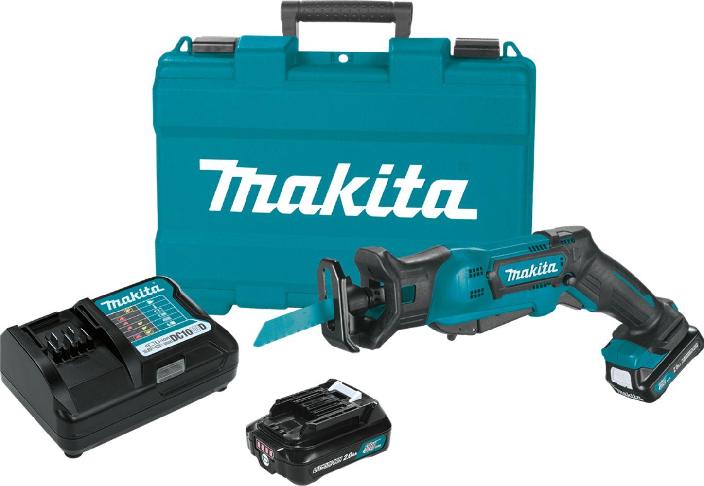 Makita RJ03R1-R 12V max CXT Lithium‑Ion Cordless Recipro Saw Kit (2.0Ah) - Teal/Black - Excellent