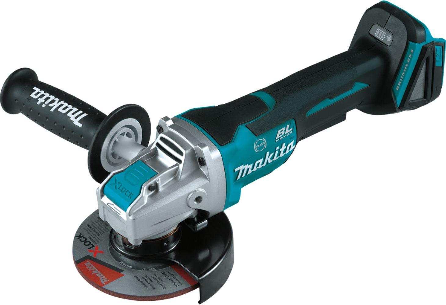 Makita XAG26Z-R 18V LXT Lithium‑Ion Brushless Cordless 4‑1/2” / 5" Paddle Switch X‑LOCK Angle Grinder with AFT (Tool Only)