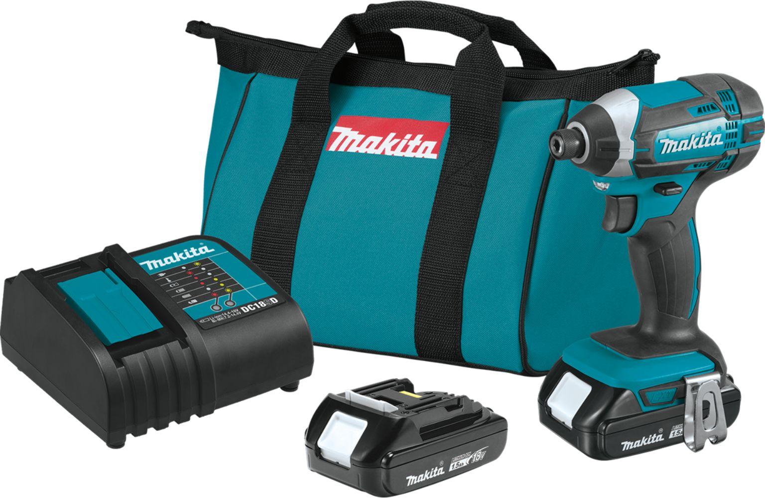 Makita XDT11SY-R 18V LXT Lithium‑Ion Compact Cordless Impact Driver Kit (1.5Ah) - Teal/Black - Excellent