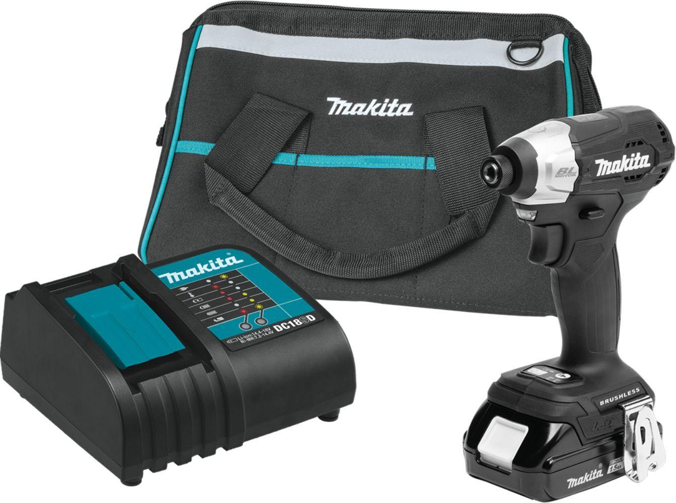 Makita XDT18SY1B-R 18V LXT Lithium‑Ion Sub‑Compact Brushless Cordless Impact Driver Kit (1.5Ah)