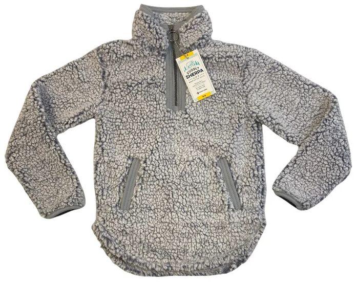 Member's Mark Cuddly Sherpa Kid's Quarter Zip Super Soft Fluffy Fleece Pullover 14/16