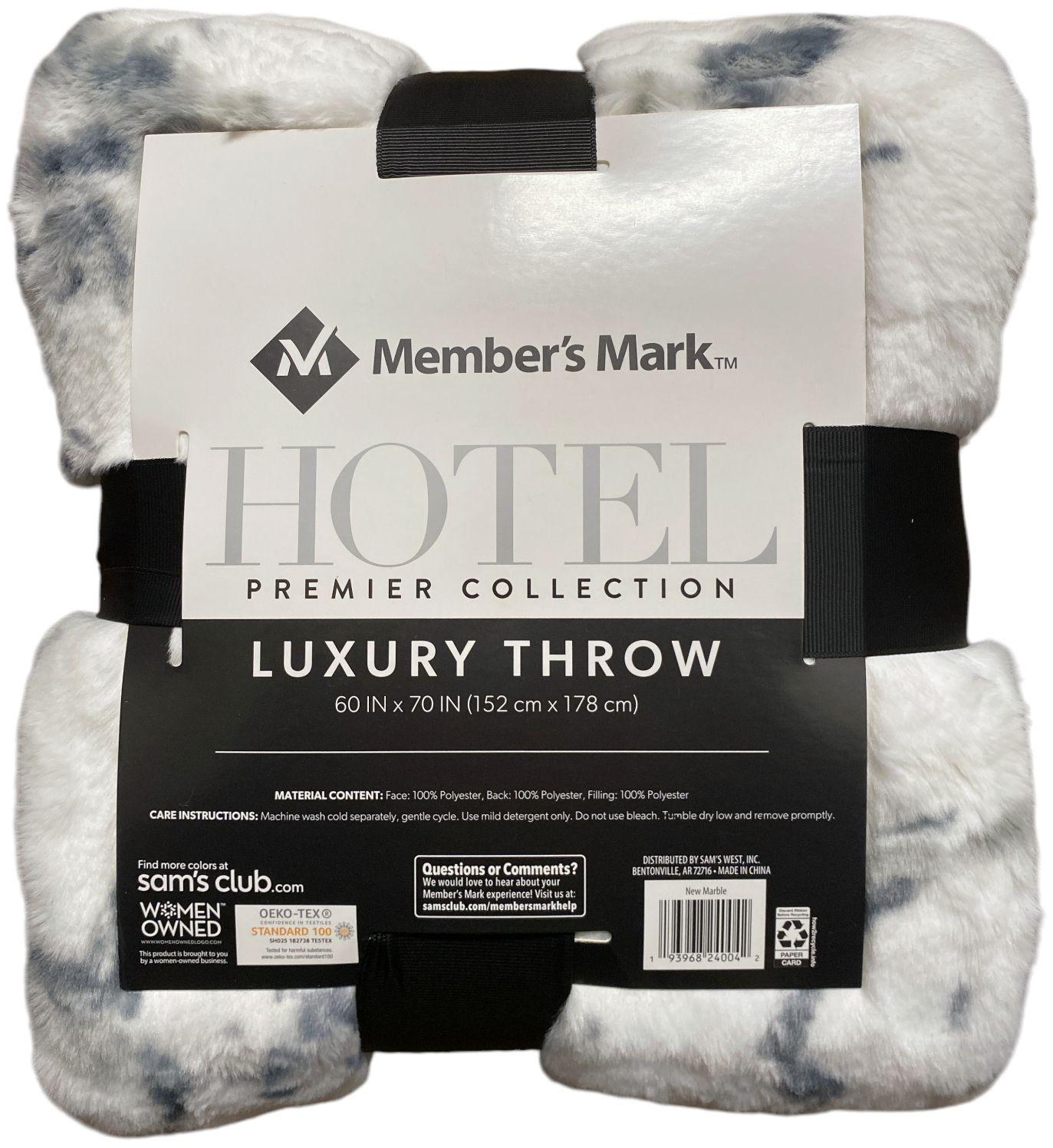 Member's Mark Hotel Premier Collection Luxury Throw (60 in x 70 in) - Marble - Excellent