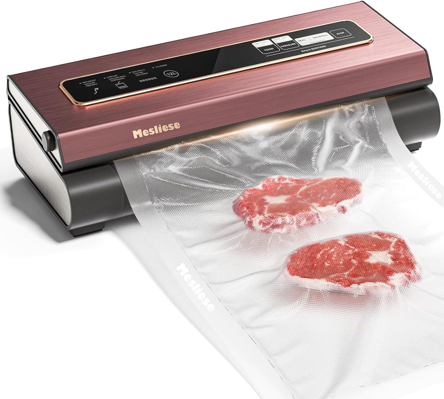 Mesliese VS6601S Vacuum Sealer Machine Powerful 90Kpa