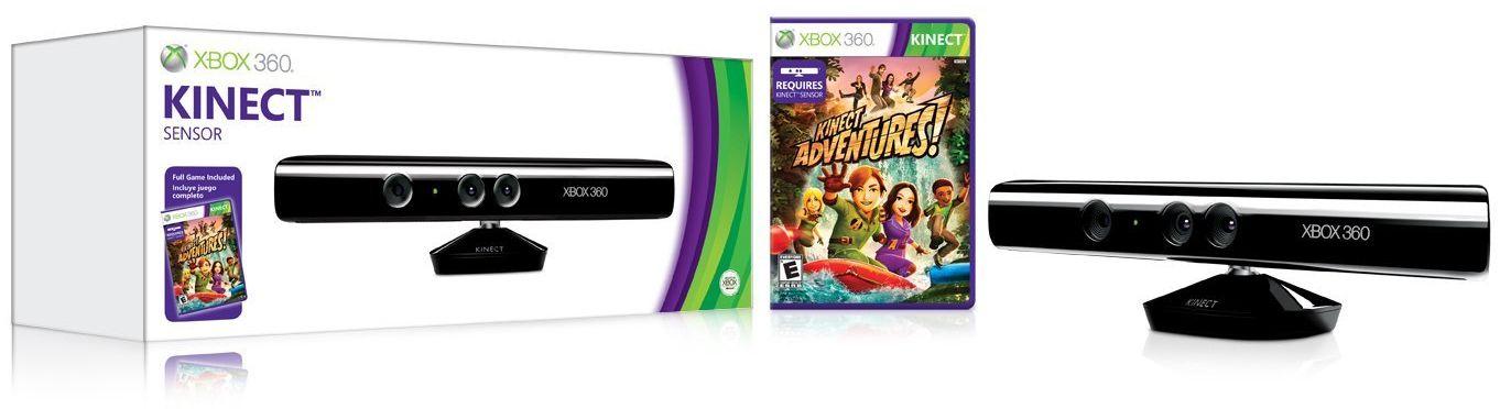 Microsoft  Xbox 360 Kinect Sensor with Kinect Adventures!  - Black - Excellent