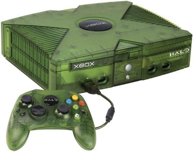 Microsoft Xbox Original Gaming Console 8GB in Halo Green Special Edition in Pristine condition