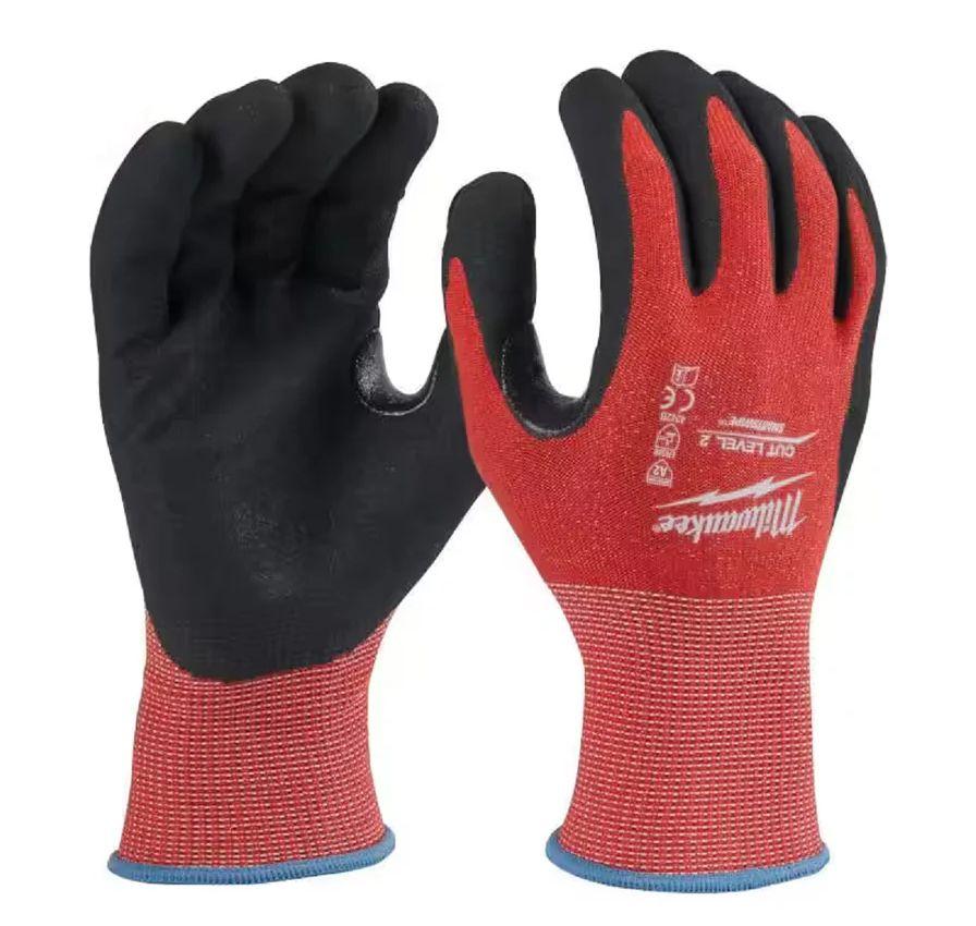 Milwaukee  48-22-8926B Cut Level 2 Nitrile Dipped Gloves - Red - Excellent
