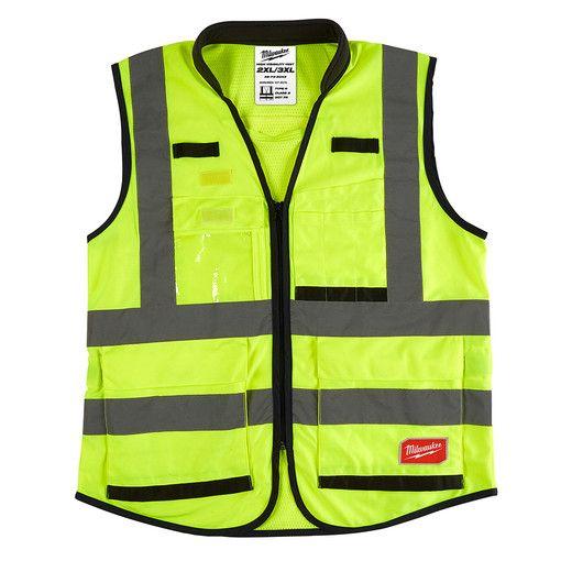 Milwaukee 48-73-5043 Performance 2XL & 3XL Visibility Safety Vest (15 Pockets)