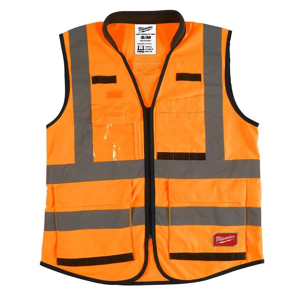 Milwaukee 48-73-5051 Unisex High Visibility Performance Safety Vest (S/M) - Orange - Excellent